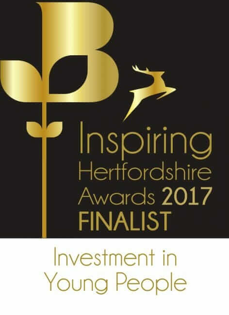 Inspiring Hertfordshire Awards 2017 Finalist for Investment in Young People