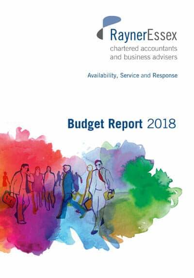 Rayner Essex Accountants Budget Report 2018 cover