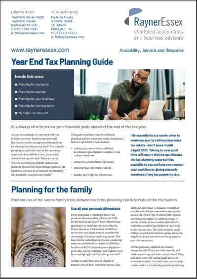 Year End Tax Planning Guide