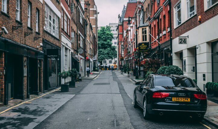 Company car in London