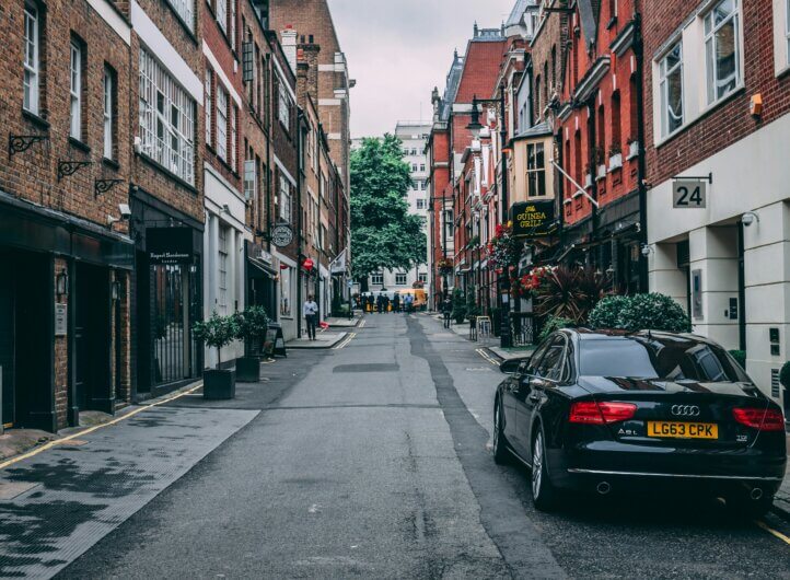 Company car in London