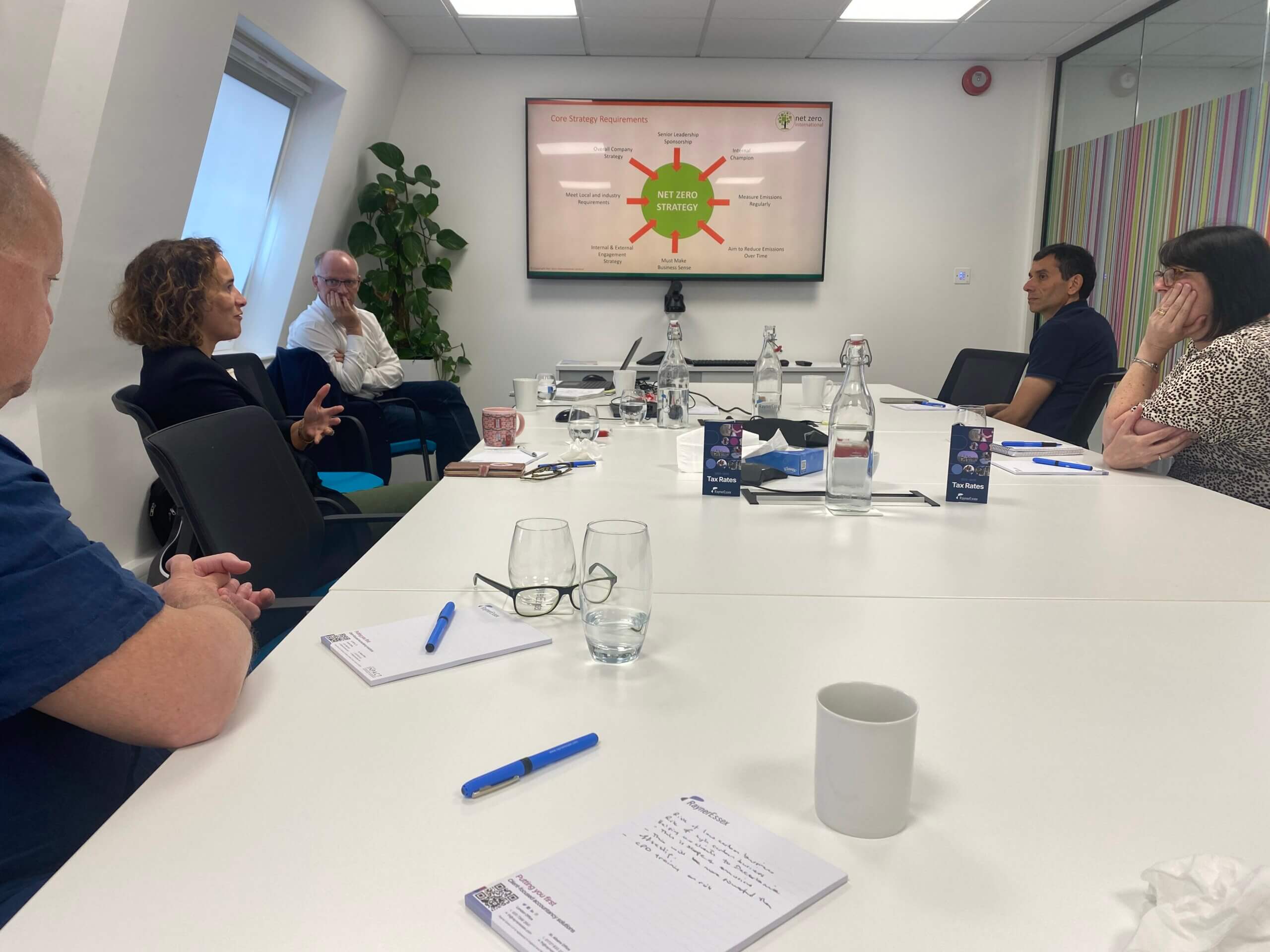 Our sustainability committee team, in a workshop with Net Zero International around strategy planning.