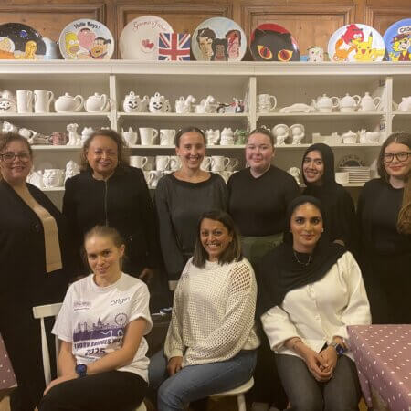 Pots of Art in St Albans, our team who enjoyed finding our creative streak.